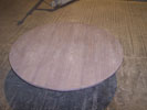Walnut veneered table