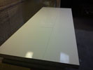 High gloss white door with grooves
