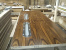 Santos Rosewood door with North4 Design vision panels
